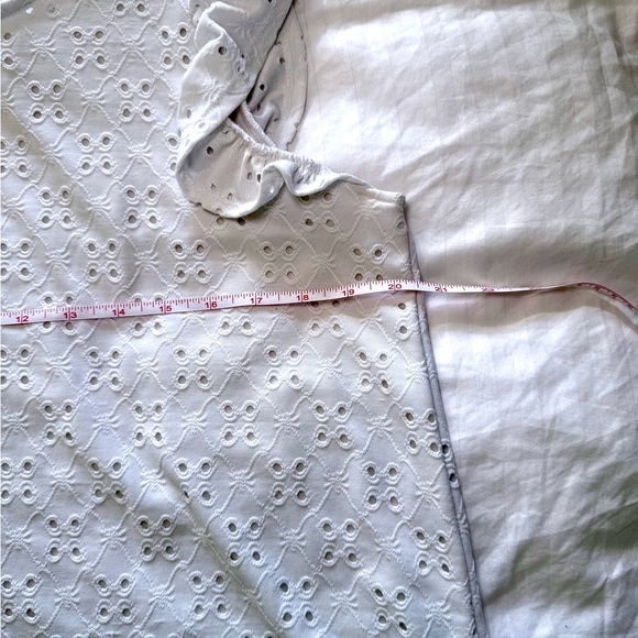 Torrid White Eyelet Soft Girl Summer Ruffle Sleeve top Plus size 0 - Picture 5 of 6